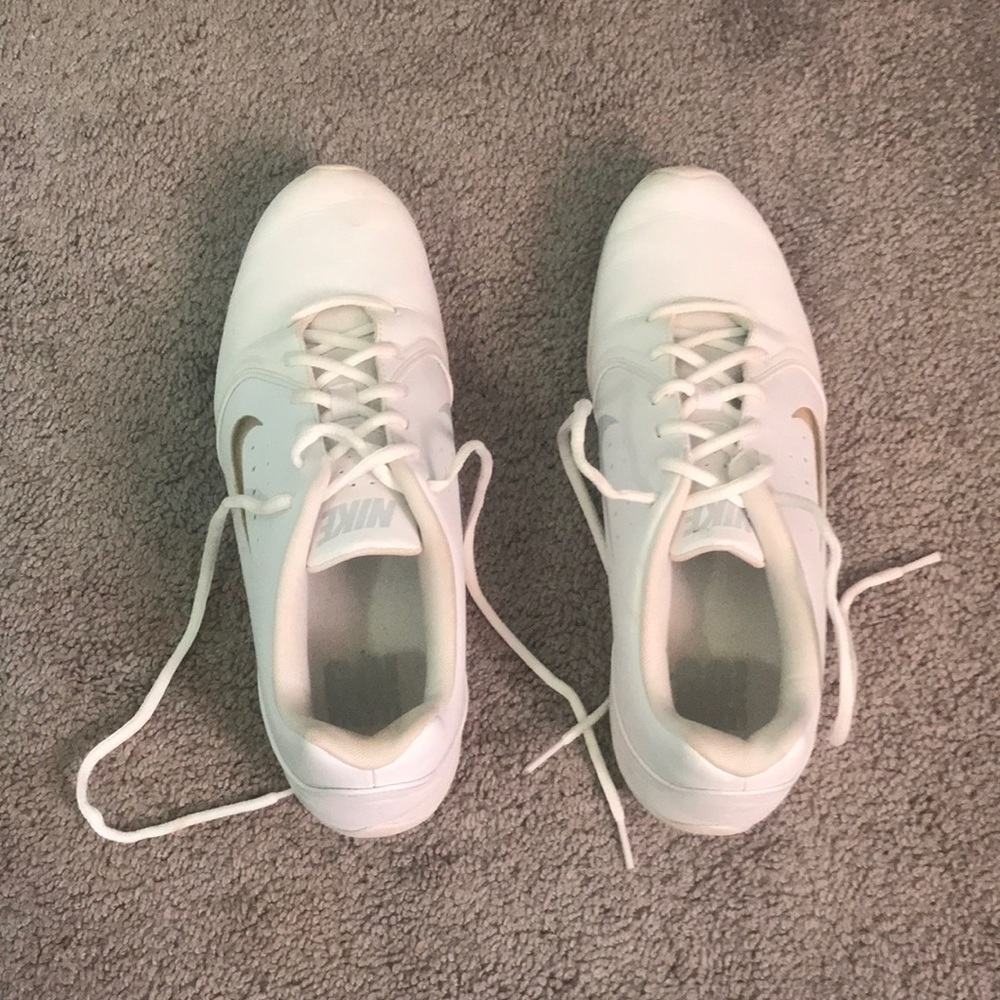 White Nike Women’s size 11 Cheer Shoes